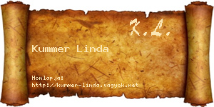 Kummer Linda névjegykártya